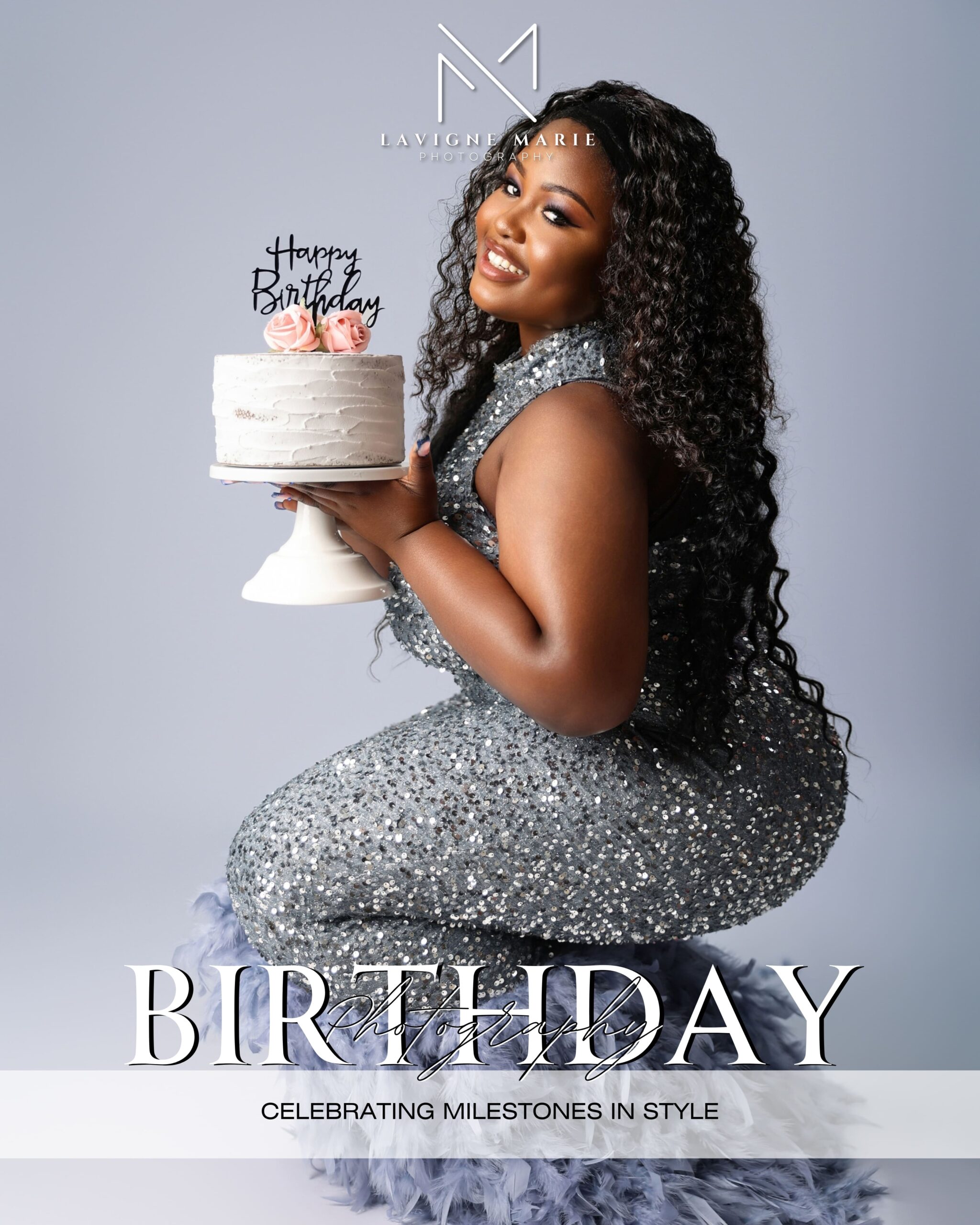 Child celebrating a birthday during a professional studio photoshoot in London.