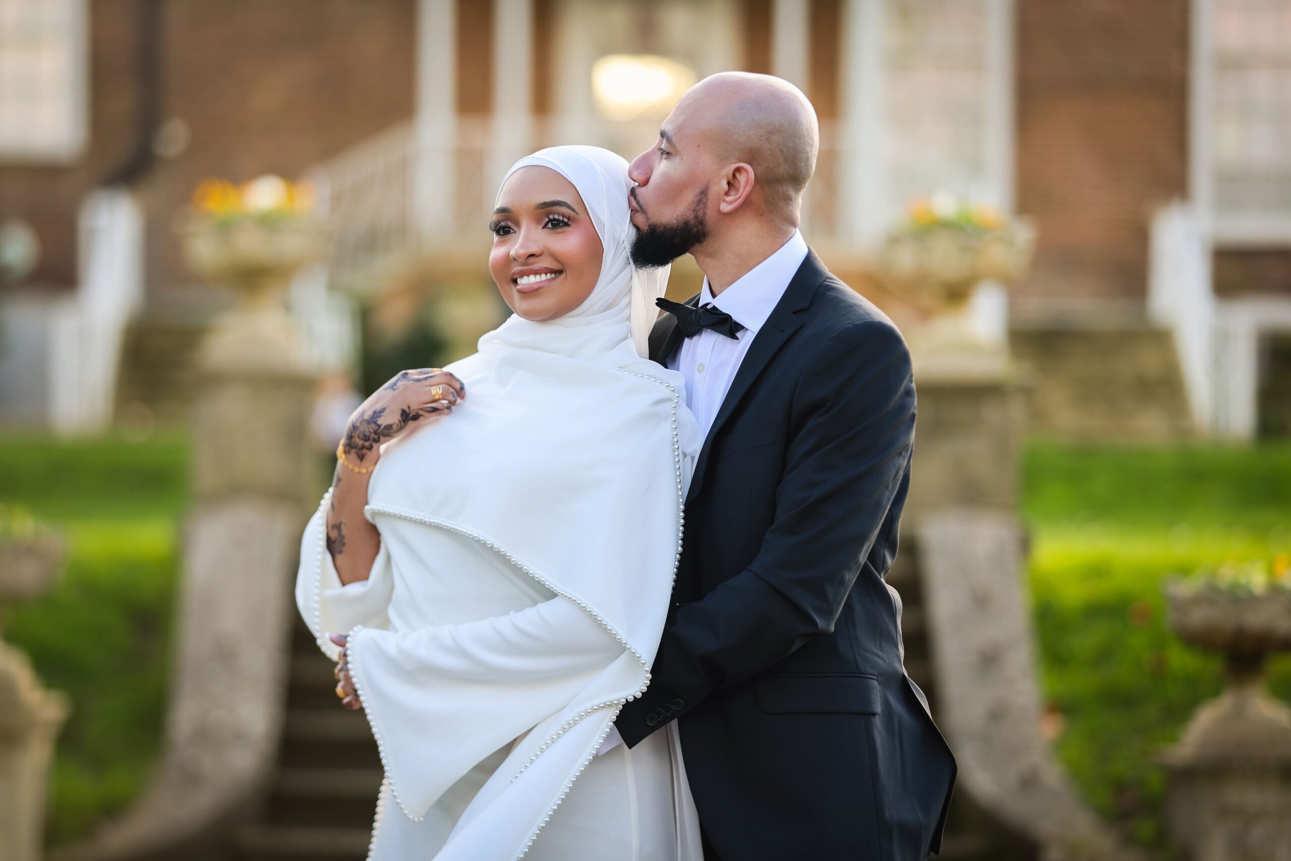 Outdoor wedding photography in London capturing natural moments and city landscapes.