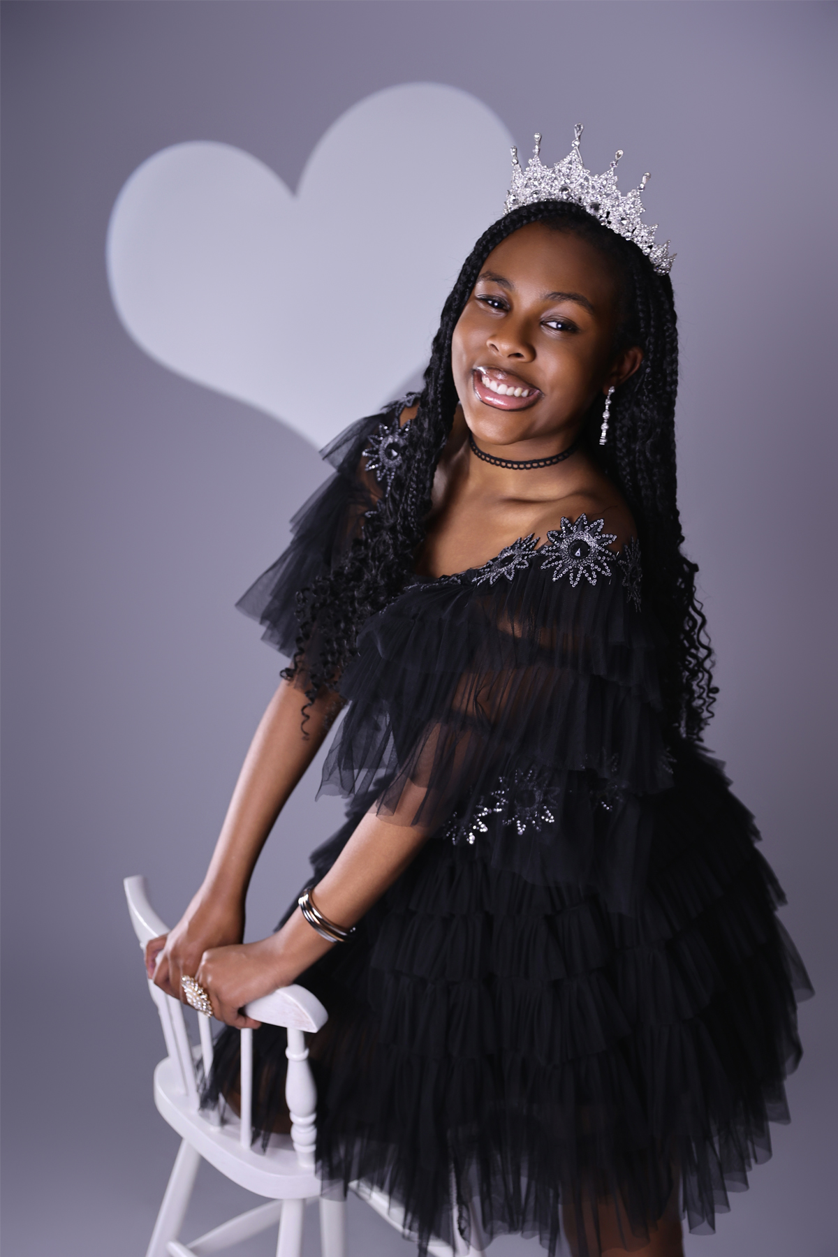 Spotlight birthday studio session with dramatic lighting in London