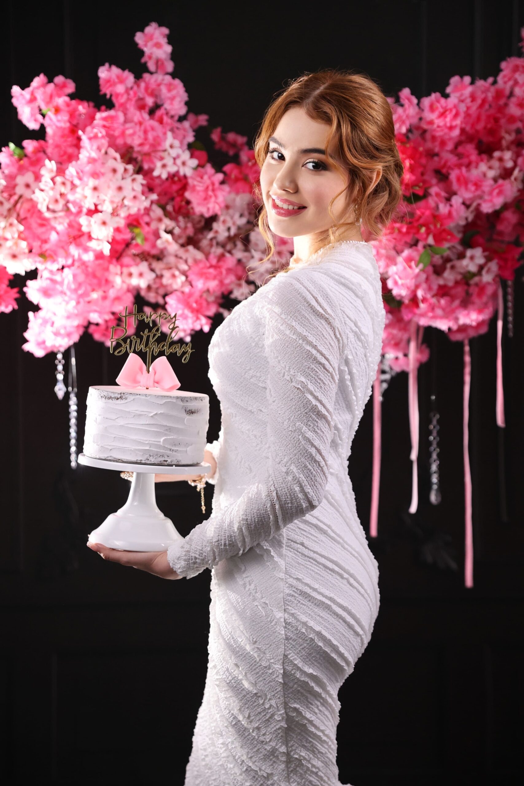 Studio photography birthday session in London capturing joyful birthday portraits with professional lighting.