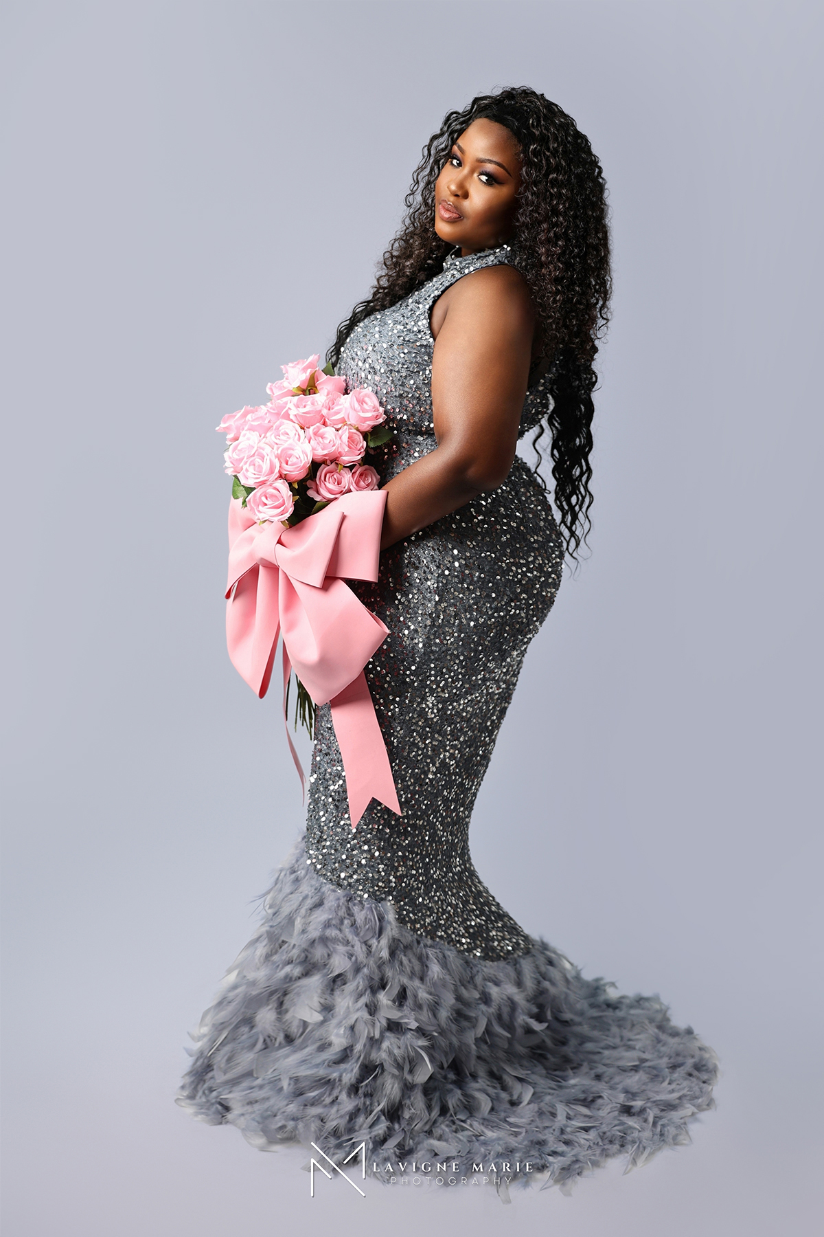 Sixteen birthday photoshoot in London studio with professional photographer and stylish sweet sixteen portrait setup